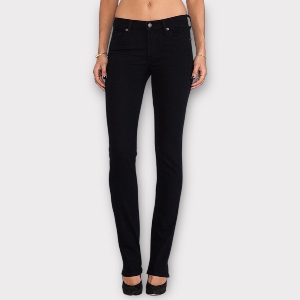 Citizens of Humanity Revolve Elson Medium Rise Straight Leg Jeans in Black sz 26